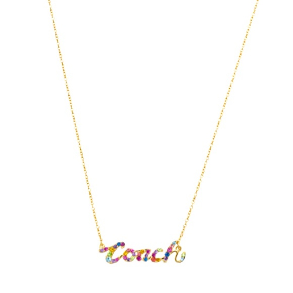 COACH Script Necklace
